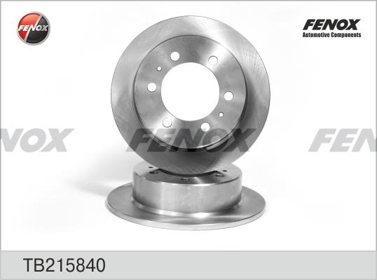 Fenox TB215840 Rear brake disc, non-ventilated TB215840: Buy near me in Poland at 2407.PL - Good price!