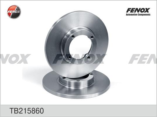 Fenox TB215860 Unventilated front brake disc TB215860: Buy near me in Poland at 2407.PL - Good price!