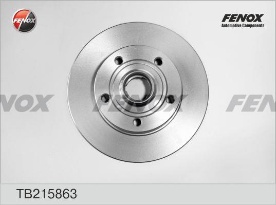Fenox TB215863 Rear brake disc, non-ventilated TB215863: Buy near me in Poland at 2407.PL - Good price!