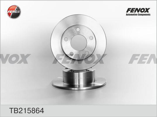 Fenox TB215864 Rear brake disc, non-ventilated TB215864: Buy near me in Poland at 2407.PL - Good price!