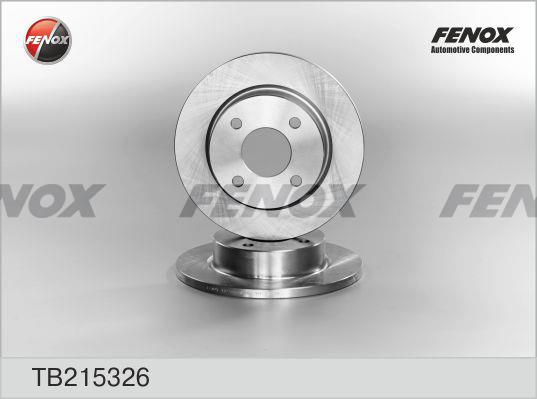 Fenox TB215326 Диск гальмівний передній невентильований TB215326: Приваблива ціна - Купити у Польщі на 2407.PL!