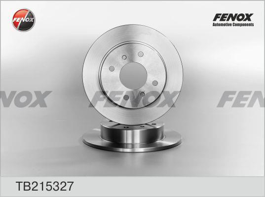 Fenox TB215327 Rear brake disc, non-ventilated TB215327: Buy near me in Poland at 2407.PL - Good price!