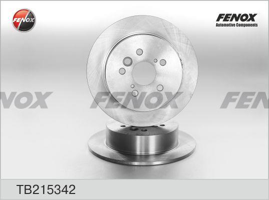 Fenox TB215342 Rear brake disc, non-ventilated TB215342: Buy near me in Poland at 2407.PL - Good price!