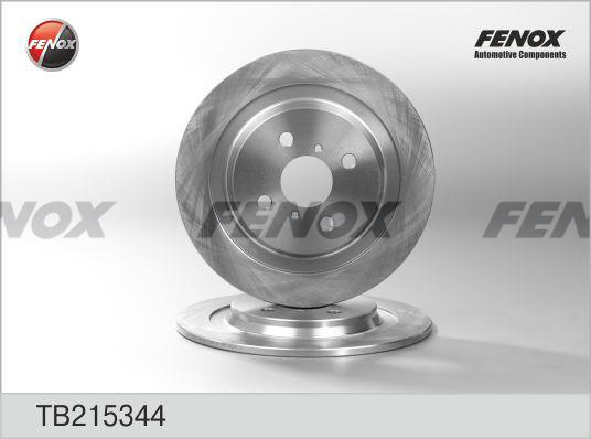 Fenox TB215344 Rear brake disc, non-ventilated TB215344: Buy near me in Poland at 2407.PL - Good price!