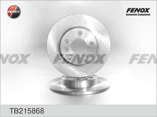 Fenox TB215868 Rear brake disc, non-ventilated TB215868: Buy near me at 2407.PL in Poland at an Affordable price!