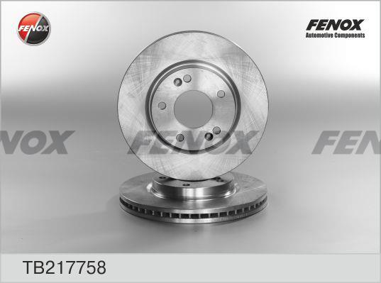 Fenox TB217758 Диск гальмівний передній вентильований TB217758: Приваблива ціна - Купити у Польщі на 2407.PL!