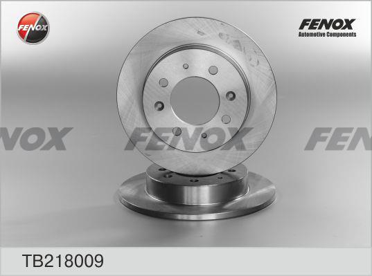 Fenox TB218009 Rear brake disc, non-ventilated TB218009: Buy near me in Poland at 2407.PL - Good price!