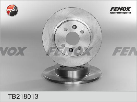 Fenox TB218013 Rear brake disc, non-ventilated TB218013: Buy near me at 2407.PL in Poland at an Affordable price!
