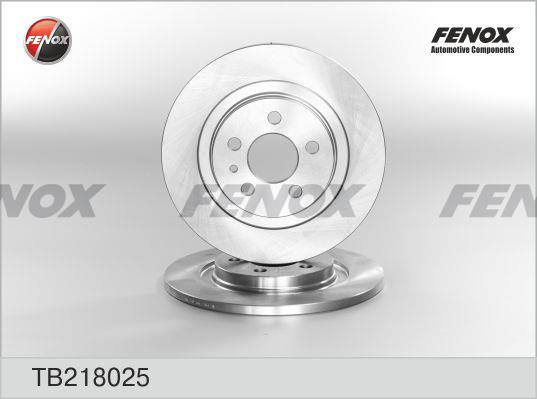 Fenox TB218025 Rear brake disc, non-ventilated TB218025: Buy near me in Poland at 2407.PL - Good price!