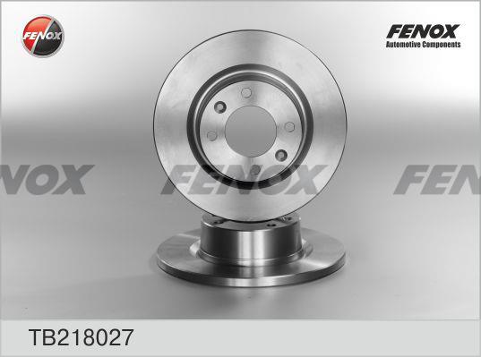 Fenox TB218027 Rear brake disc, non-ventilated TB218027: Buy near me in Poland at 2407.PL - Good price!