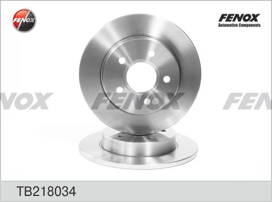 Fenox TB218034 Rear brake disc, non-ventilated TB218034: Buy near me in Poland at 2407.PL - Good price!