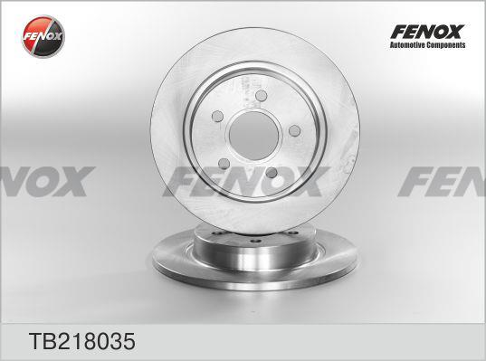 Fenox TB218035 Rear brake disc, non-ventilated TB218035: Buy near me in Poland at 2407.PL - Good price!