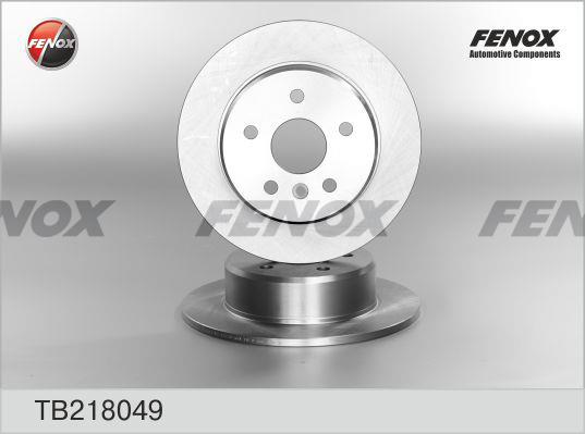 Fenox TB218049 Rear brake disc, non-ventilated TB218049: Buy near me in Poland at 2407.PL - Good price!