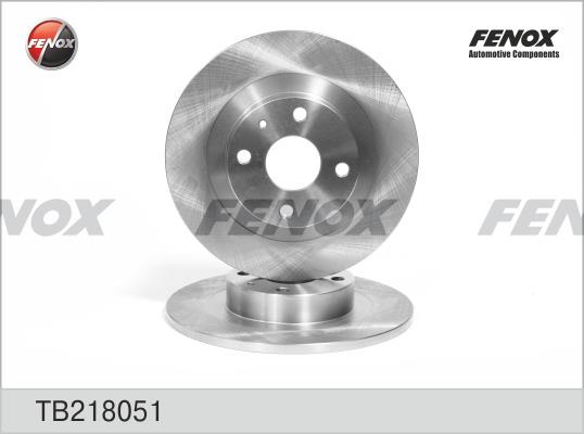 Fenox TB218051 Rear brake disc, non-ventilated TB218051: Buy near me in Poland at 2407.PL - Good price!