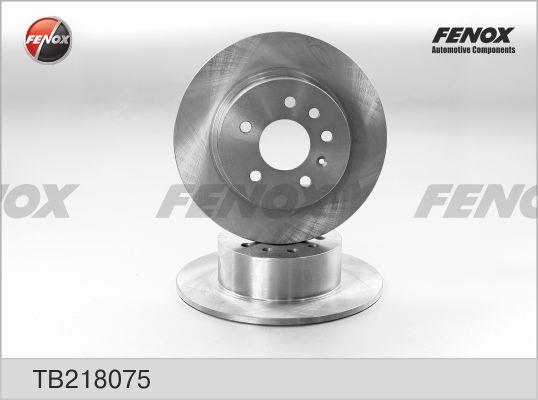 Fenox TB218075 Rear brake disc, non-ventilated TB218075: Buy near me in Poland at 2407.PL - Good price!