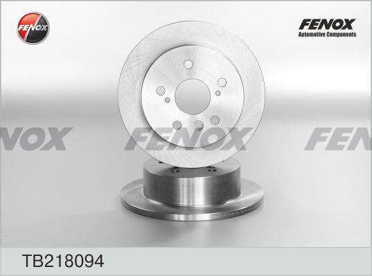 Fenox TB218094 Rear brake disc, non-ventilated TB218094: Buy near me in Poland at 2407.PL - Good price!