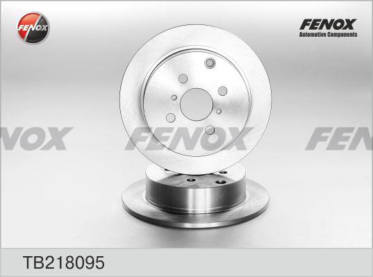 Fenox TB218095 Rear brake disc, non-ventilated TB218095: Buy near me in Poland at 2407.PL - Good price!