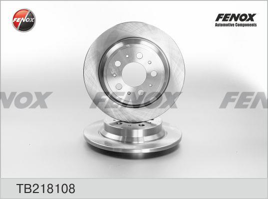 Fenox TB218108 Rear brake disc, non-ventilated TB218108: Buy near me in Poland at 2407.PL - Good price!