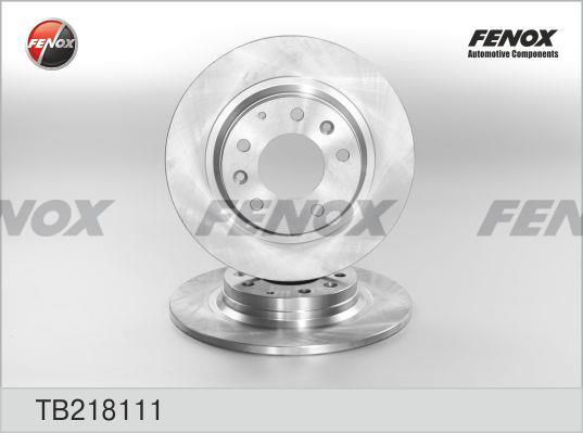 Fenox TB218111 Rear brake disc, non-ventilated TB218111: Buy near me in Poland at 2407.PL - Good price!