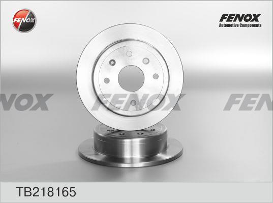 Fenox TB218165 Rear brake disc, non-ventilated TB218165: Buy near me in Poland at 2407.PL - Good price!
