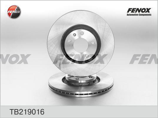 Fenox TB219016 Front brake disc ventilated TB219016: Buy near me in Poland at 2407.PL - Good price!