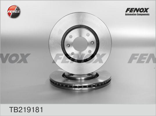 Fenox TB219181 Front brake disc ventilated TB219181: Buy near me at 2407.PL in Poland at an Affordable price!