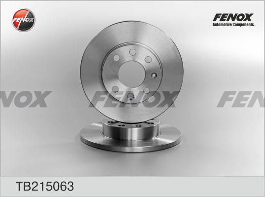 Fenox TB215063 Unventilated front brake disc TB215063: Buy near me at 2407.PL in Poland at an Affordable price!