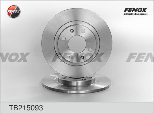 Fenox TB215093 Тормозной диск передний невентилируемый TB215093: Отличная цена - Купить в Польше на 2407.PL!