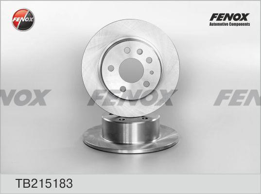Fenox TB215183 Rear brake disc, non-ventilated TB215183: Buy near me in Poland at 2407.PL - Good price!
