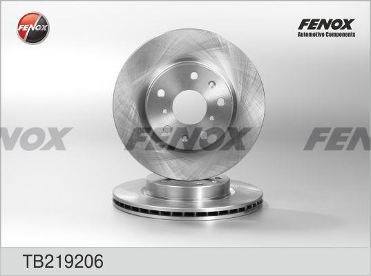 Fenox TB219206 Front brake disc ventilated TB219206: Buy near me in Poland at 2407.PL - Good price!