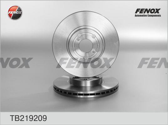 Fenox TB219209 Front brake disc ventilated TB219209: Buy near me in Poland at 2407.PL - Good price!