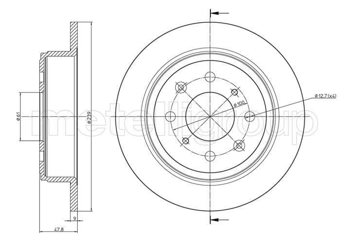 Cifam 800-1049C Brake disc 8001049C: Buy near me in Poland at 2407.PL - Good price!