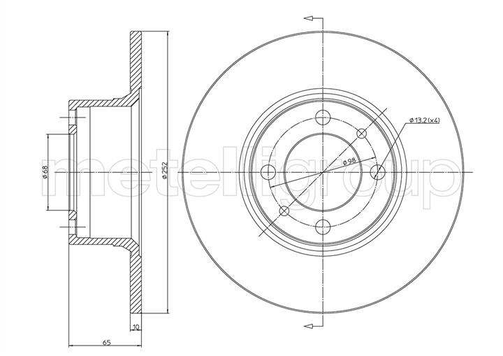 Cifam 800-043 Unventilated front brake disc 800043: Buy near me in Poland at 2407.PL - Good price!