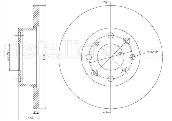 Cifam 800-268 Brake disc 800268: Buy near me in Poland at 2407.PL - Good price!