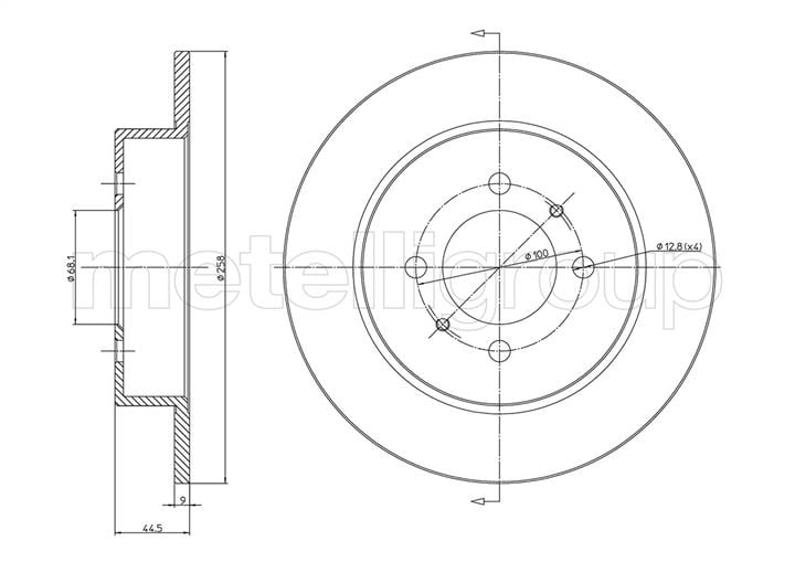 Cifam 800-1083C Rear brake disc, non-ventilated 8001083C: Buy near me in Poland at 2407.PL - Good price!