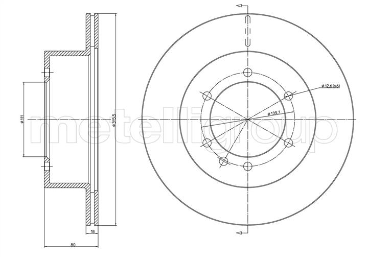 Cifam 800-679 Rear ventilated brake disc 800679: Buy near me in Poland at 2407.PL - Good price!