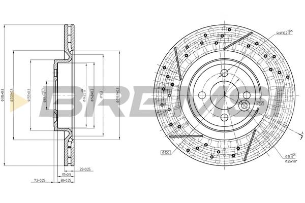 Bremsi DBC121V Тормозной диск DBC121V: Отличная цена - Купить в Польше на 2407.PL!