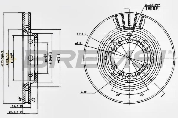 Bremsi DBB892V Тормозной диск передний вентилируемый DBB892V: Отличная цена - Купить в Польше на 2407.PL!