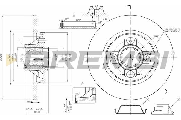 Bremsi DBB735S Тормозной диск DBB735S: Отличная цена - Купить в Польше на 2407.PL!