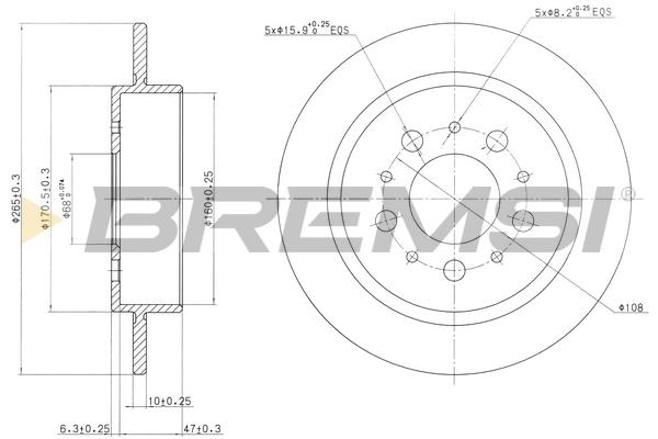 Bremsi DBA241S Bremsscheibe hinten, unbelüftet DBA241S: Kaufen Sie zu einem guten Preis in Polen bei 2407.PL!