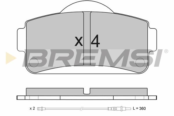 Bremsi BP3663 Brake Pad Set, disc brake BP3663: Buy near me in Poland at 2407.PL - Good price!