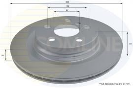 Comline ADC2803V Rear ventilated brake disc ADC2803V: Buy near me at 2407.PL in Poland at an Affordable price!