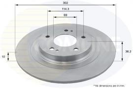 Comline ADC2732 Rear brake disc, non-ventilated ADC2732: Buy near me in Poland at 2407.PL - Good price!