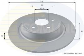 Comline ADC1290 Rear brake disc, non-ventilated ADC1290: Buy near me in Poland at 2407.PL - Good price!