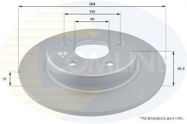 Comline ADC1166 Rear brake disc, non-ventilated ADC1166: Buy near me in Poland at 2407.PL - Good price!