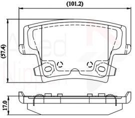 Comline ADB32216 Brake Pad Set, disc brake ADB32216: Buy near me in Poland at 2407.PL - Good price!