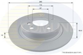 Comline ADC2801 Rear brake disc, non-ventilated ADC2801: Buy near me in Poland at 2407.PL - Good price!