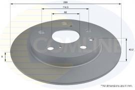 Comline ADC0940 Rear brake disc, non-ventilated ADC0940: Buy near me in Poland at 2407.PL - Good price!