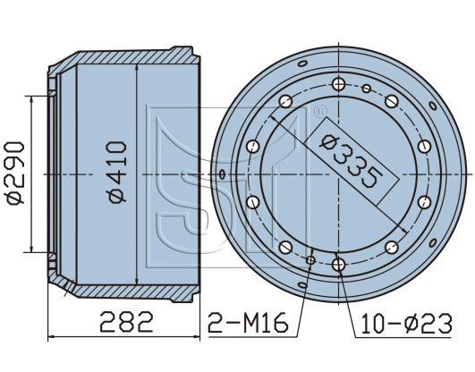 Templin 03.090.0601.040 Rear brake drum 030900601040: Buy near me at 2407.PL in Poland at an Affordable price!