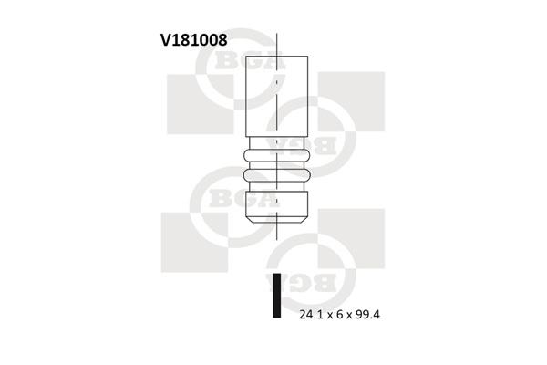 BGA V181008 Клапан выпускной V181008: Отличная цена - Купить в Польше на 2407.PL!